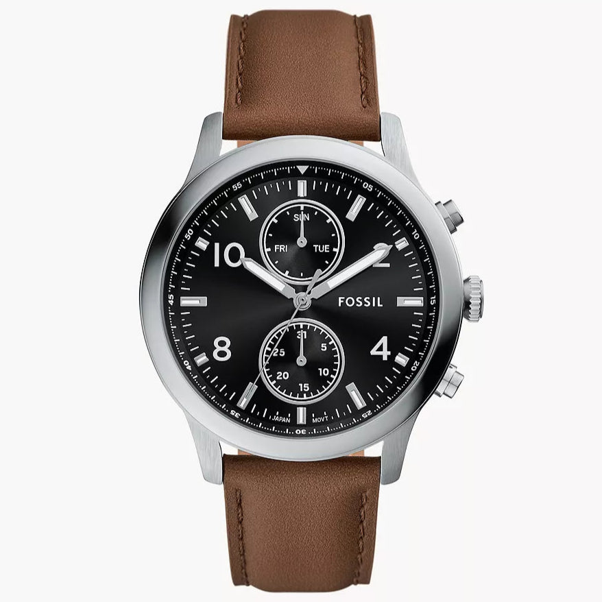 Reloj Fossil Bennett de hombre pulsera de piel 45 mm
