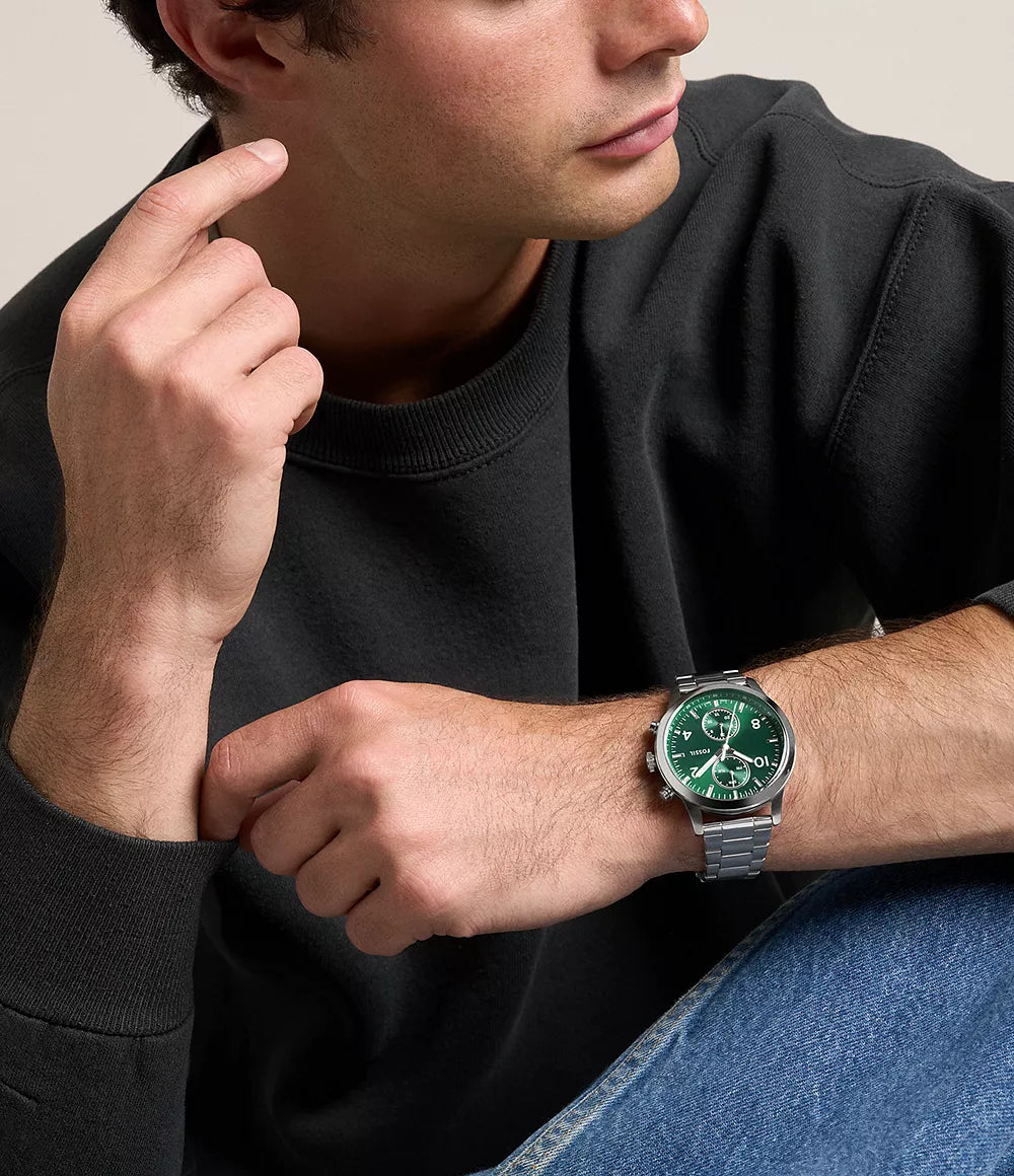 Reloj Fossil Bennett de hombre pulsera de metal 45mm