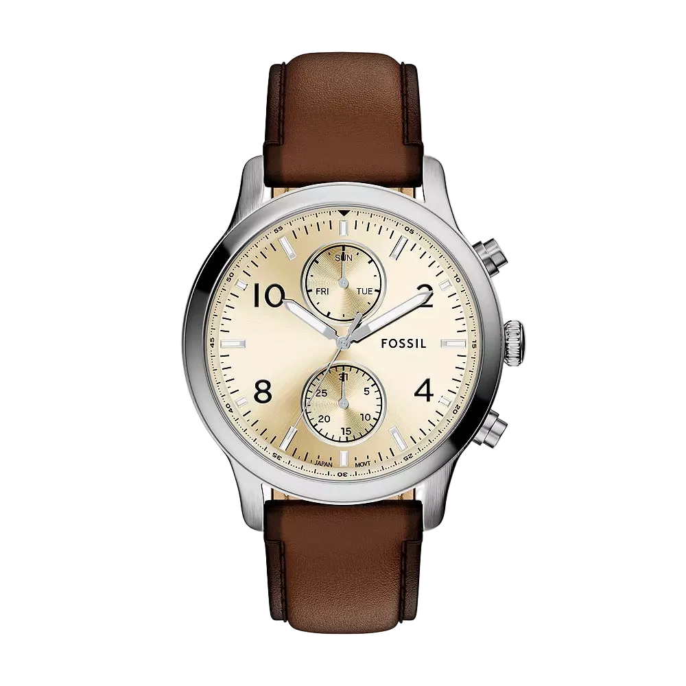 Reloj Fossil Bennett de hombre pulsera de piel 45 mm