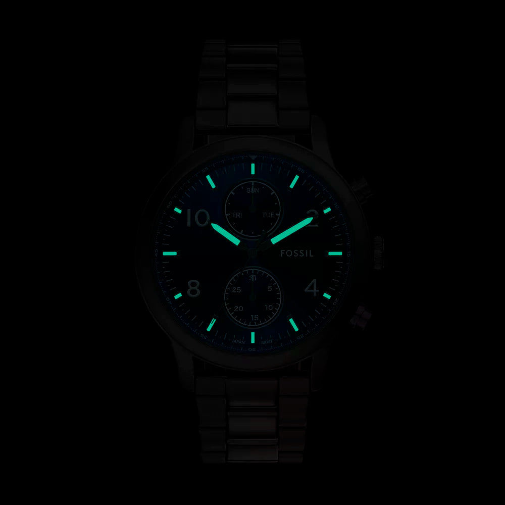 Reloj Fossil Bennett de hombre pulsera de metal 45mm