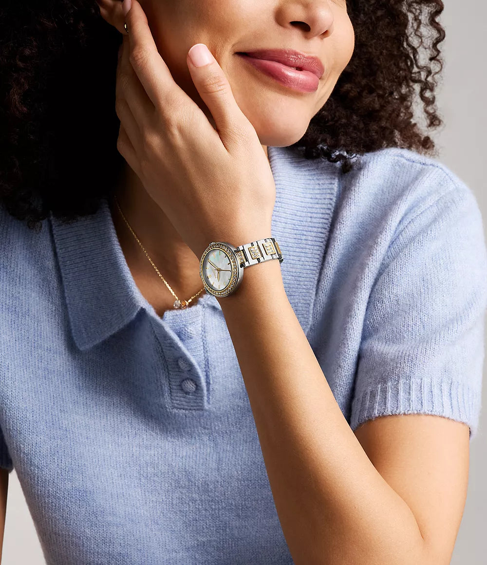 Fossil Karli Reloj Análogo para Mujer Pulsera de Metal