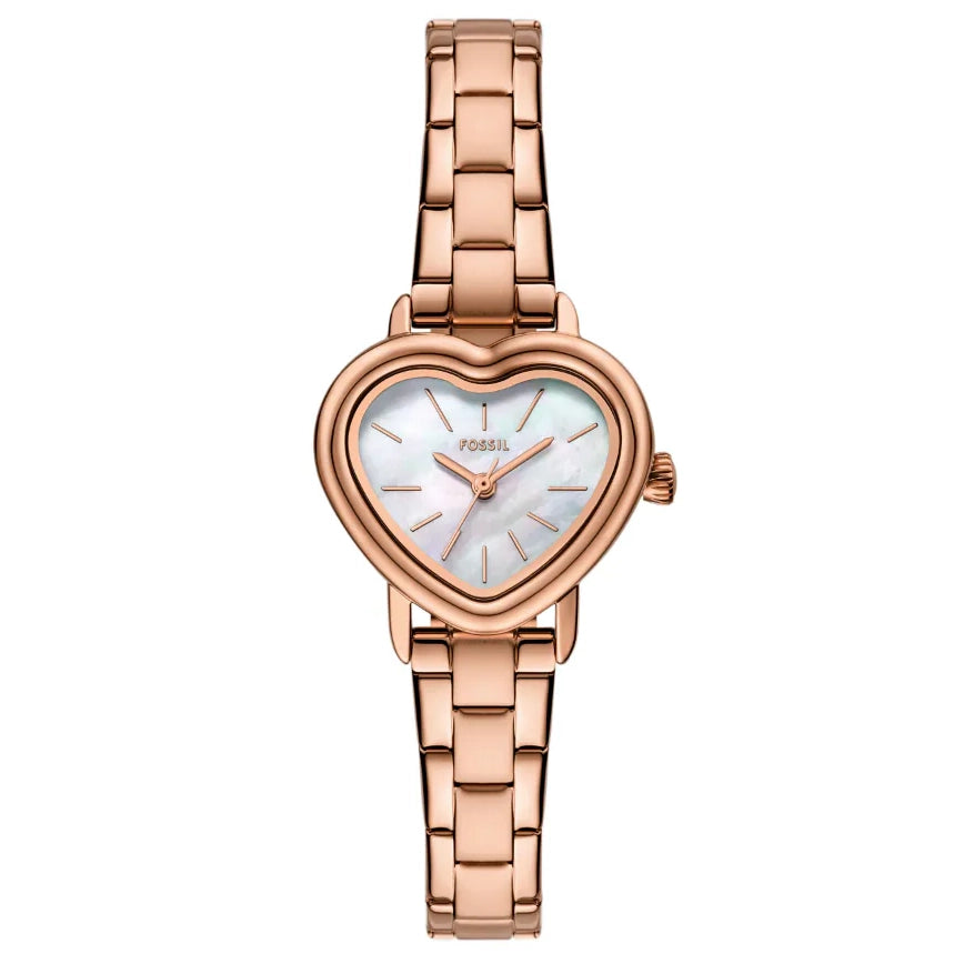 Reloj Fossil Karli Heart de dama pulsera de metal