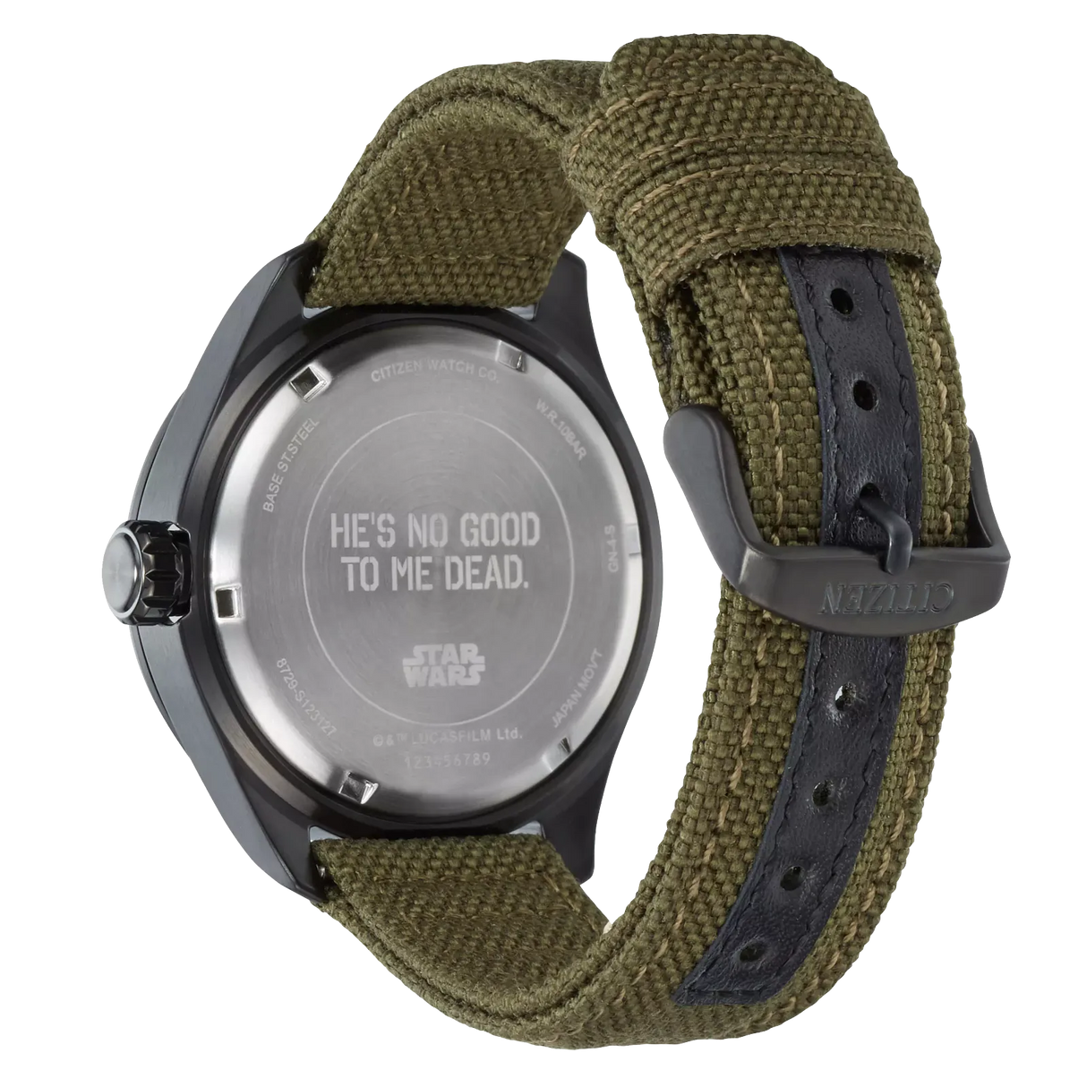 BU2058-00W Reloj Citizen Boba Fett Star Wars de hombre pulsera de tela