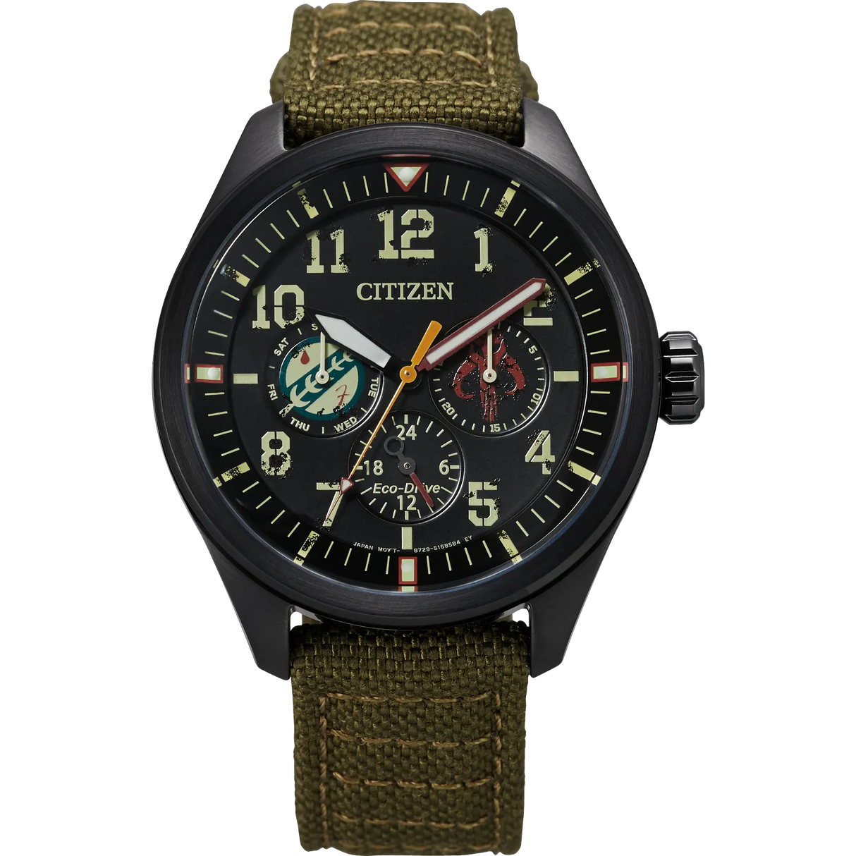 BU2058-00W Reloj Citizen Boba Fett Star Wars de hombre pulsera de tela