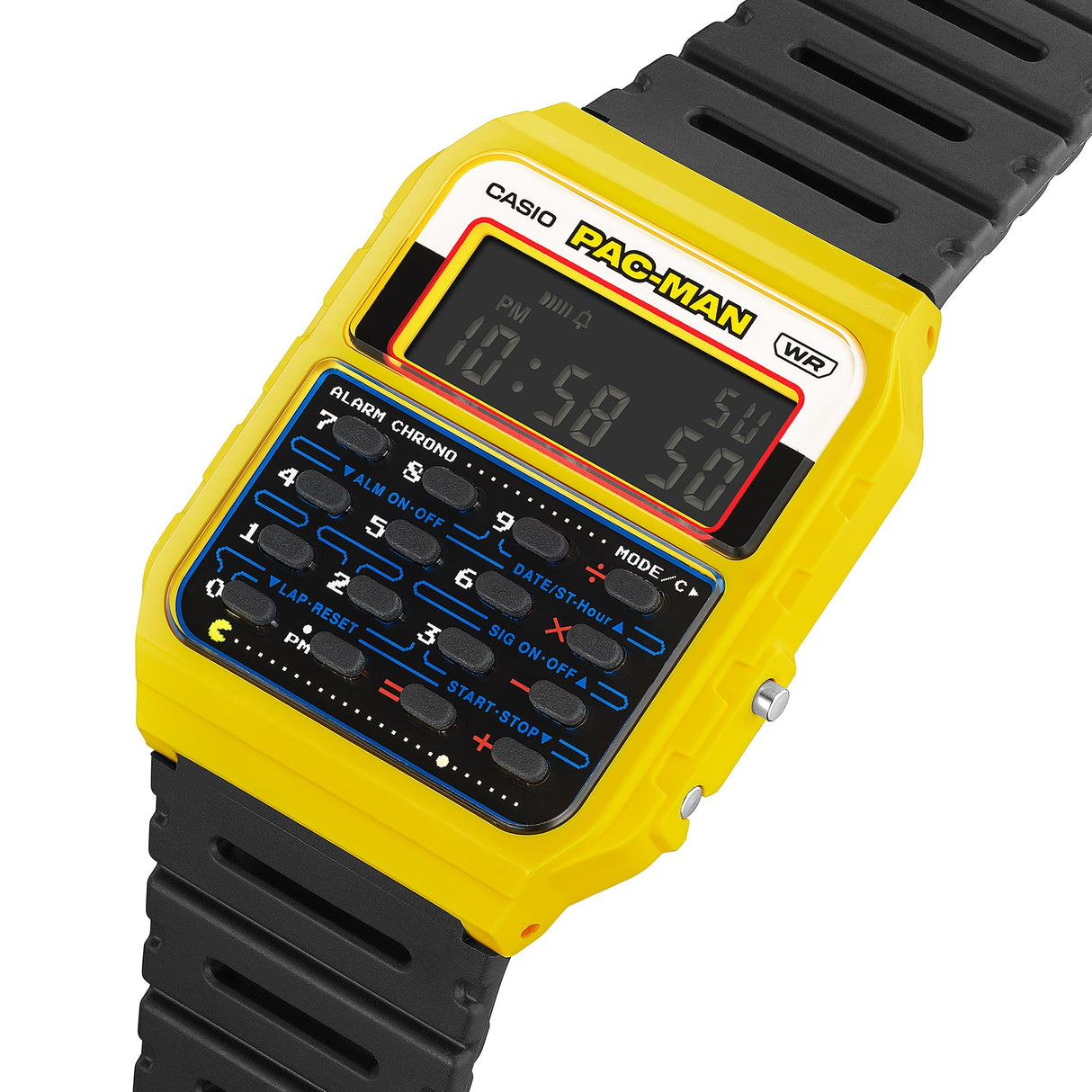 CA-53WPC-1B Reloj Casio Pac-Man unisex pulsera de resina