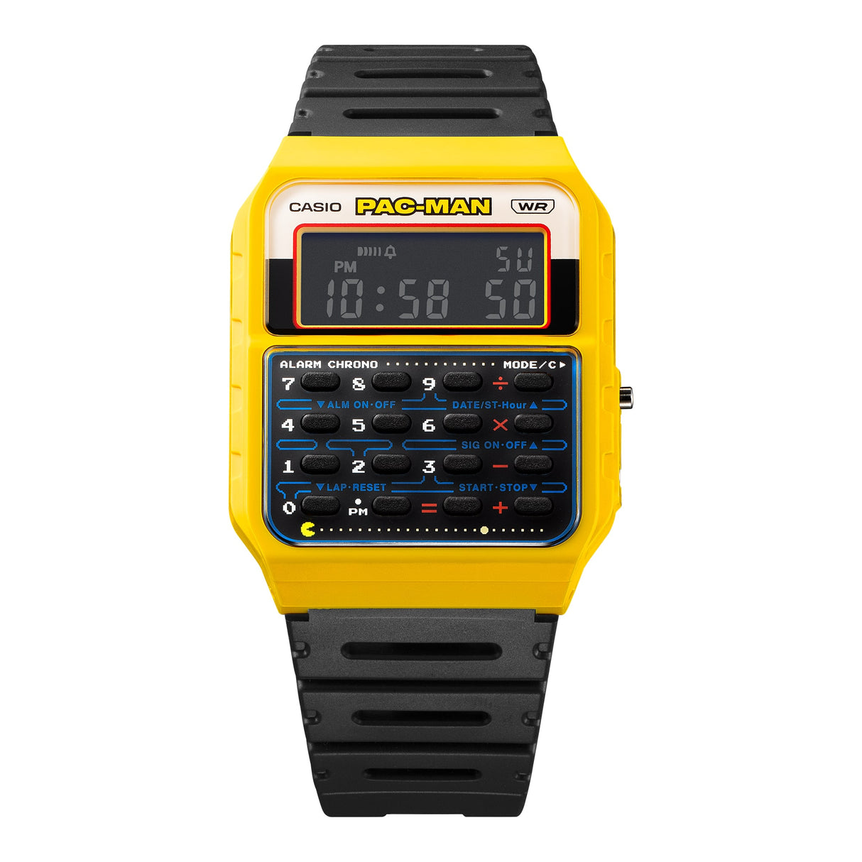 CA-53WPC-1B Reloj Casio Pac-Man unisex pulsera de resina