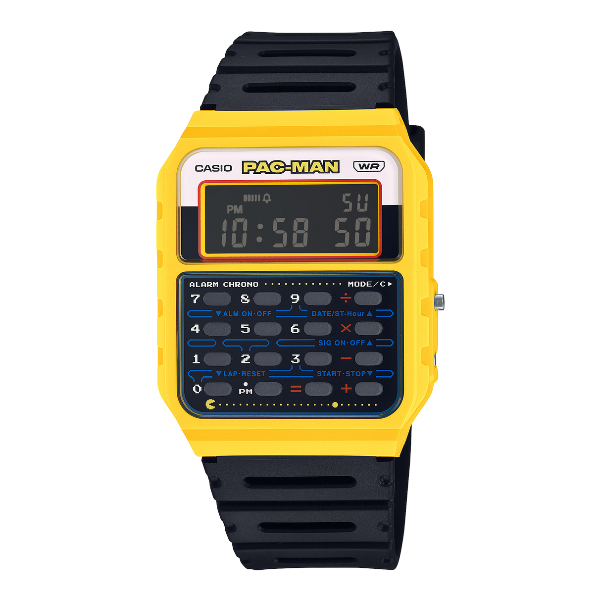 CA-53WPC-1B Reloj Casio Pac-Man unisex pulsera de resina