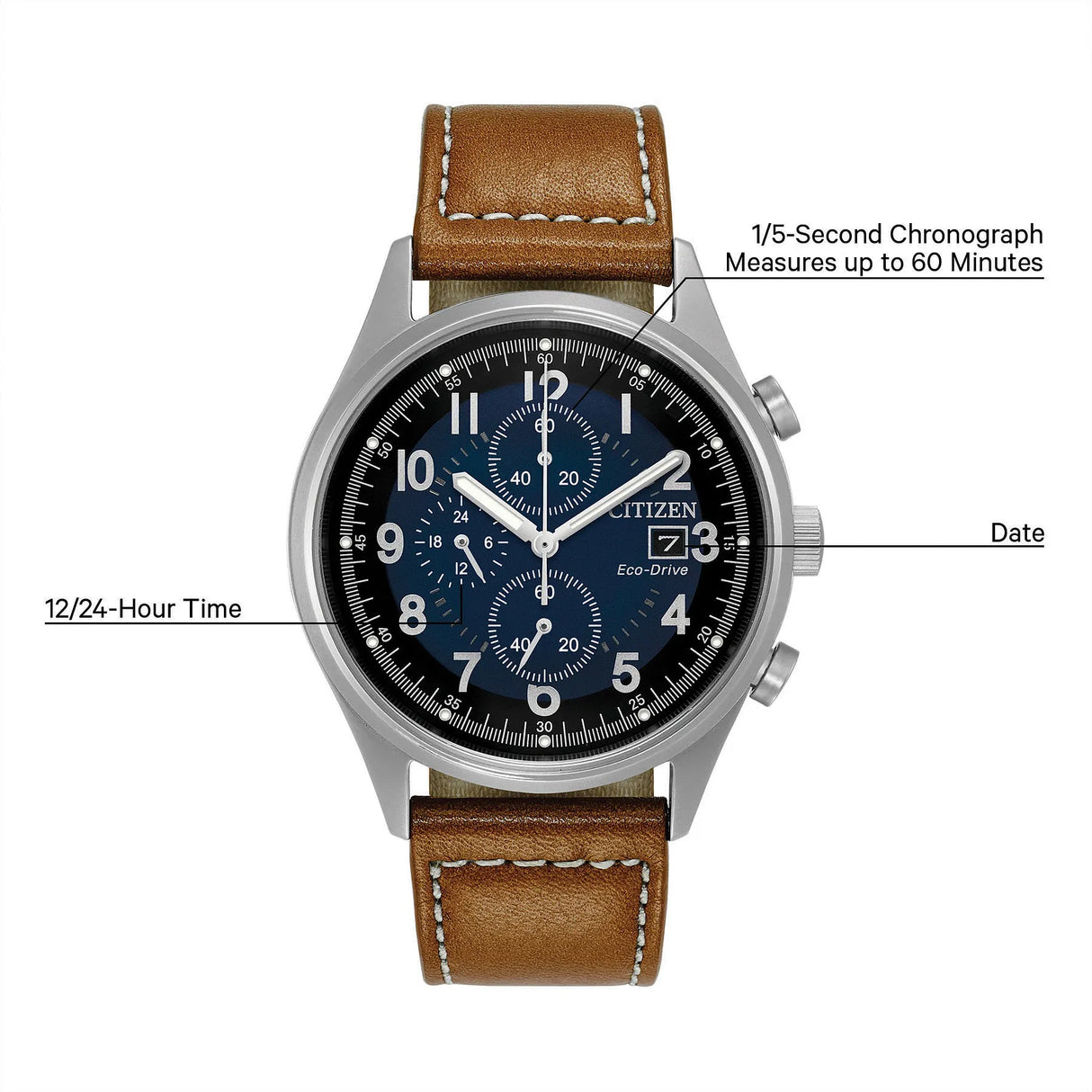 CA0621-05L Reloj Citizen Garrison de hombre pulsera de piel