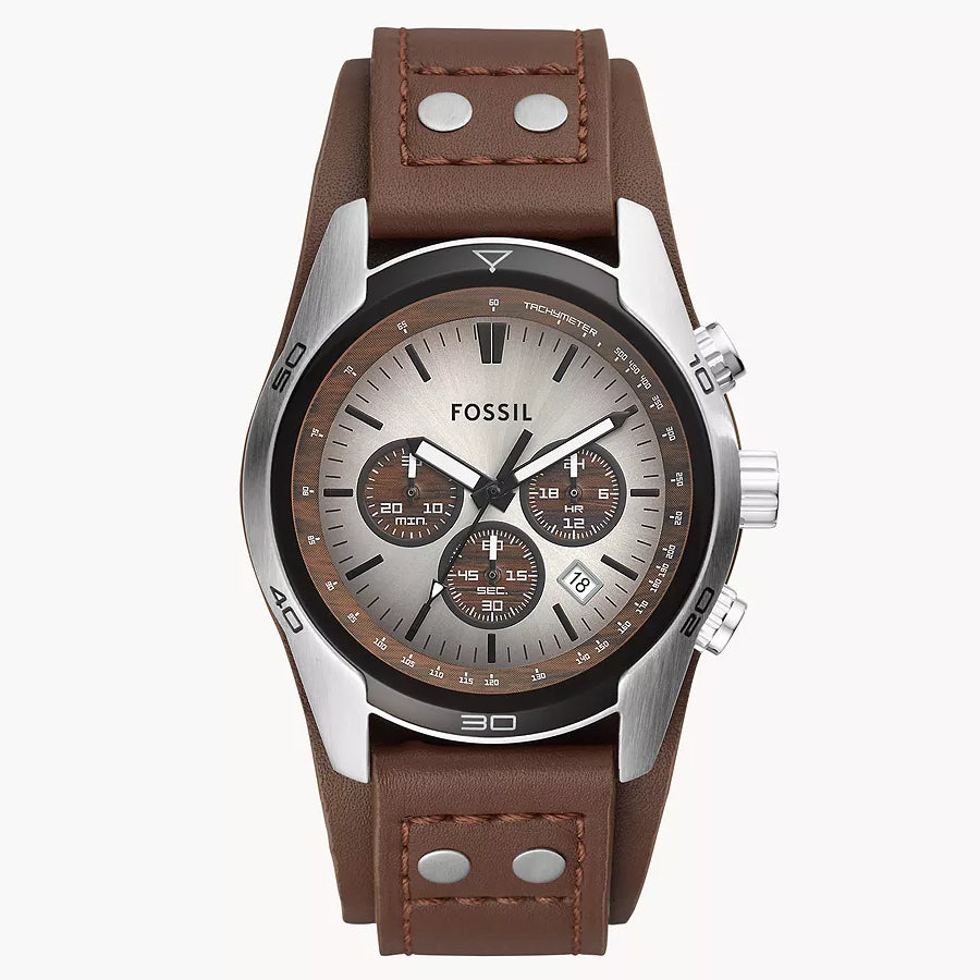 Reloj Fossil Coachman de caballero banda de piel 45 mm