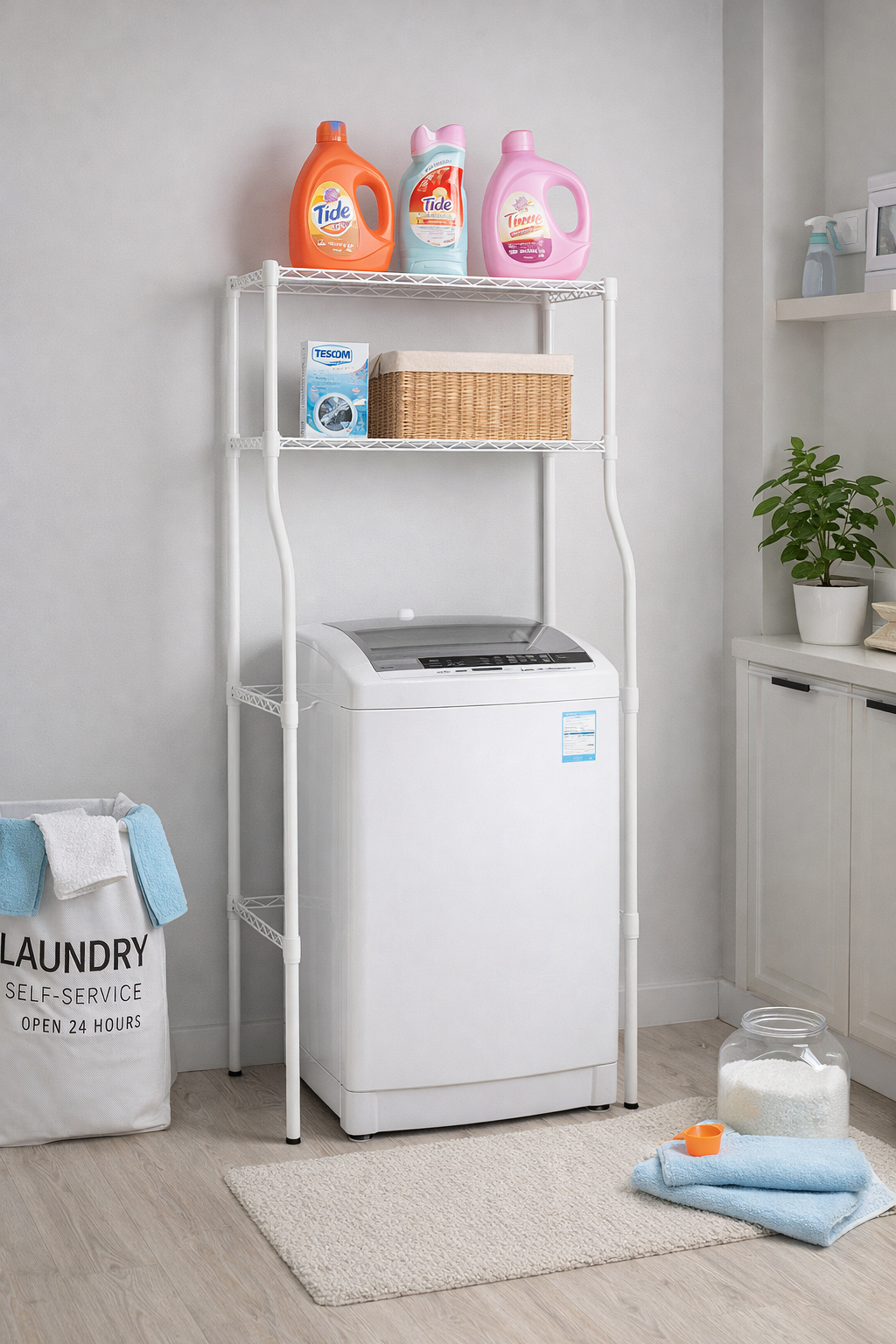 CJ-A1250 Estantería de metal para lavadora 70x45x150 cm