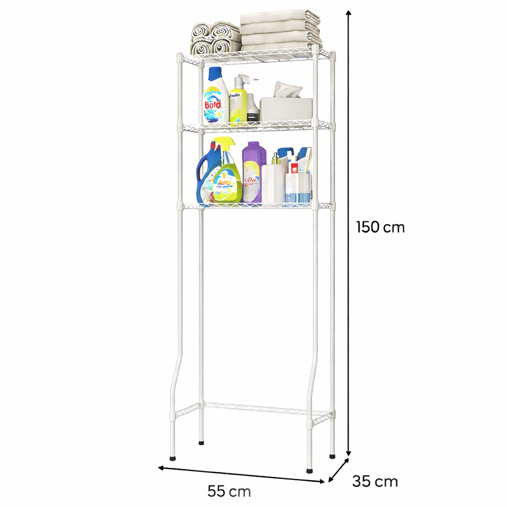 CJ-B1451 Estantería de metal para sanitario 55x35x150 cm
