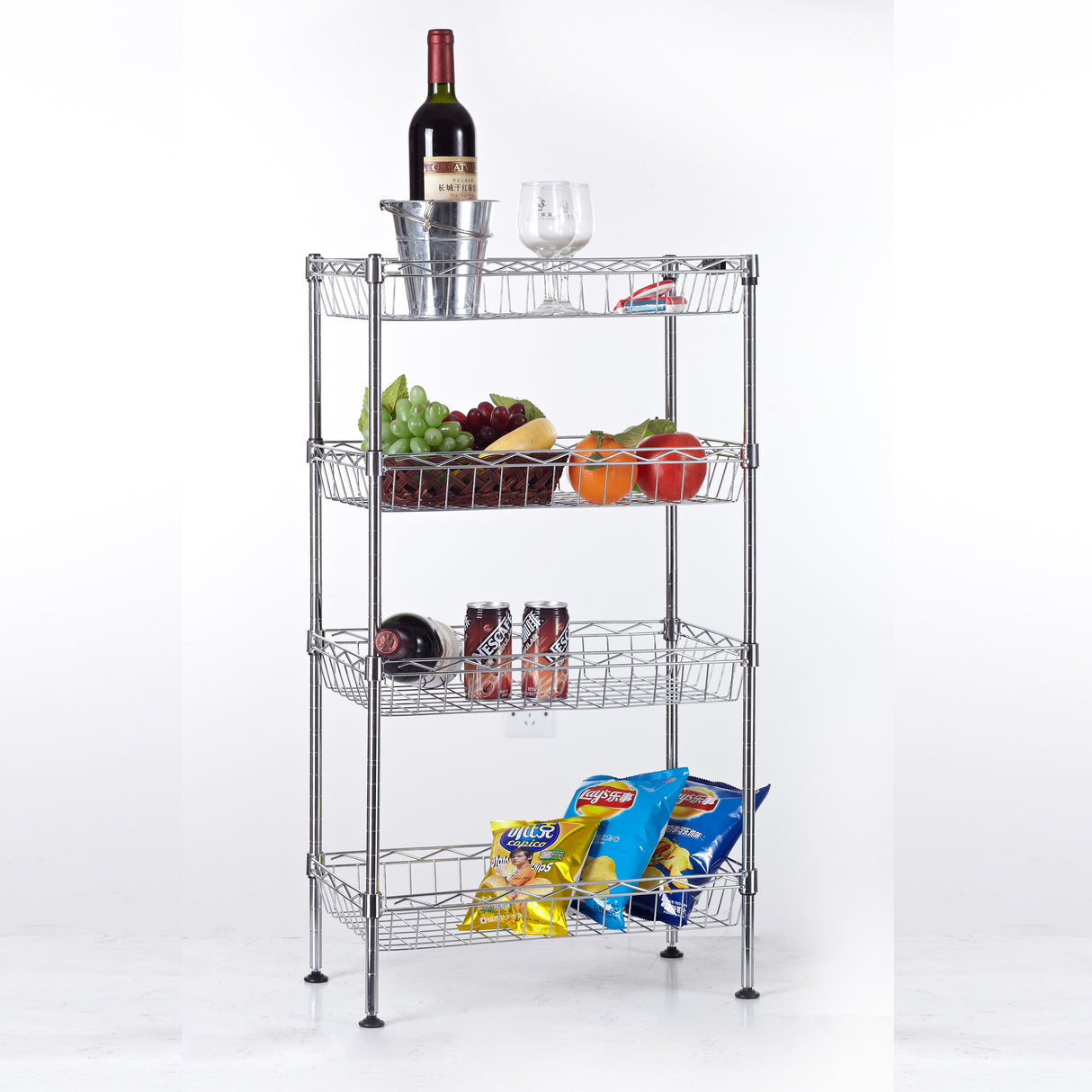 CJ-C1117 Estantería de metal multiusos 45x25x80 cm