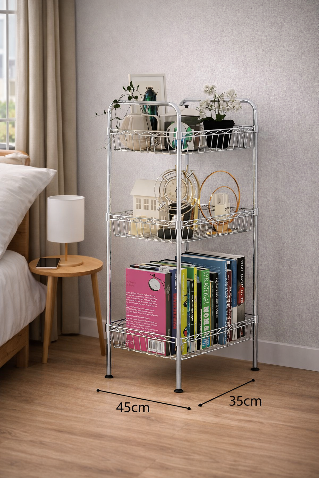 CJ-C1155 Estantería de metal multiusos 45x35x85cm