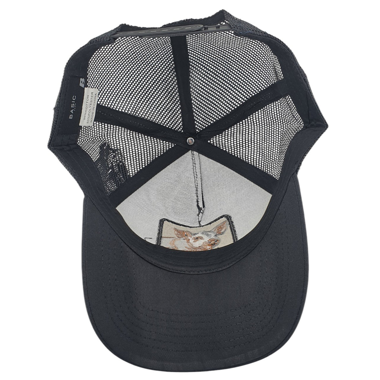 Gorras Basic Cap Con malla trasera Cerdo Pig color negro