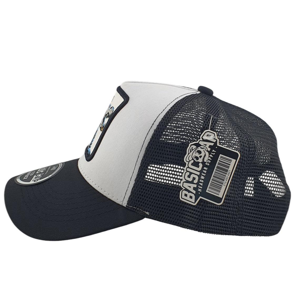 Gorras Basic Cap Con malla trasera Cocodrilo Crocodile Frente Blanco