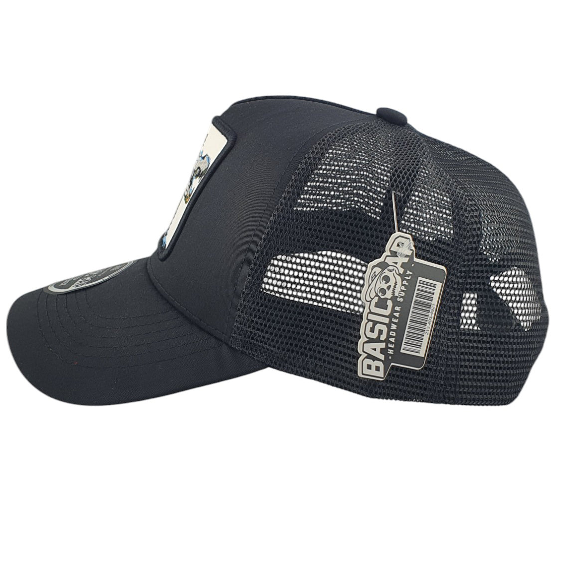 Gorras Basic Cap Con malla trasera Cocodrilo Crocodile Frente Negro