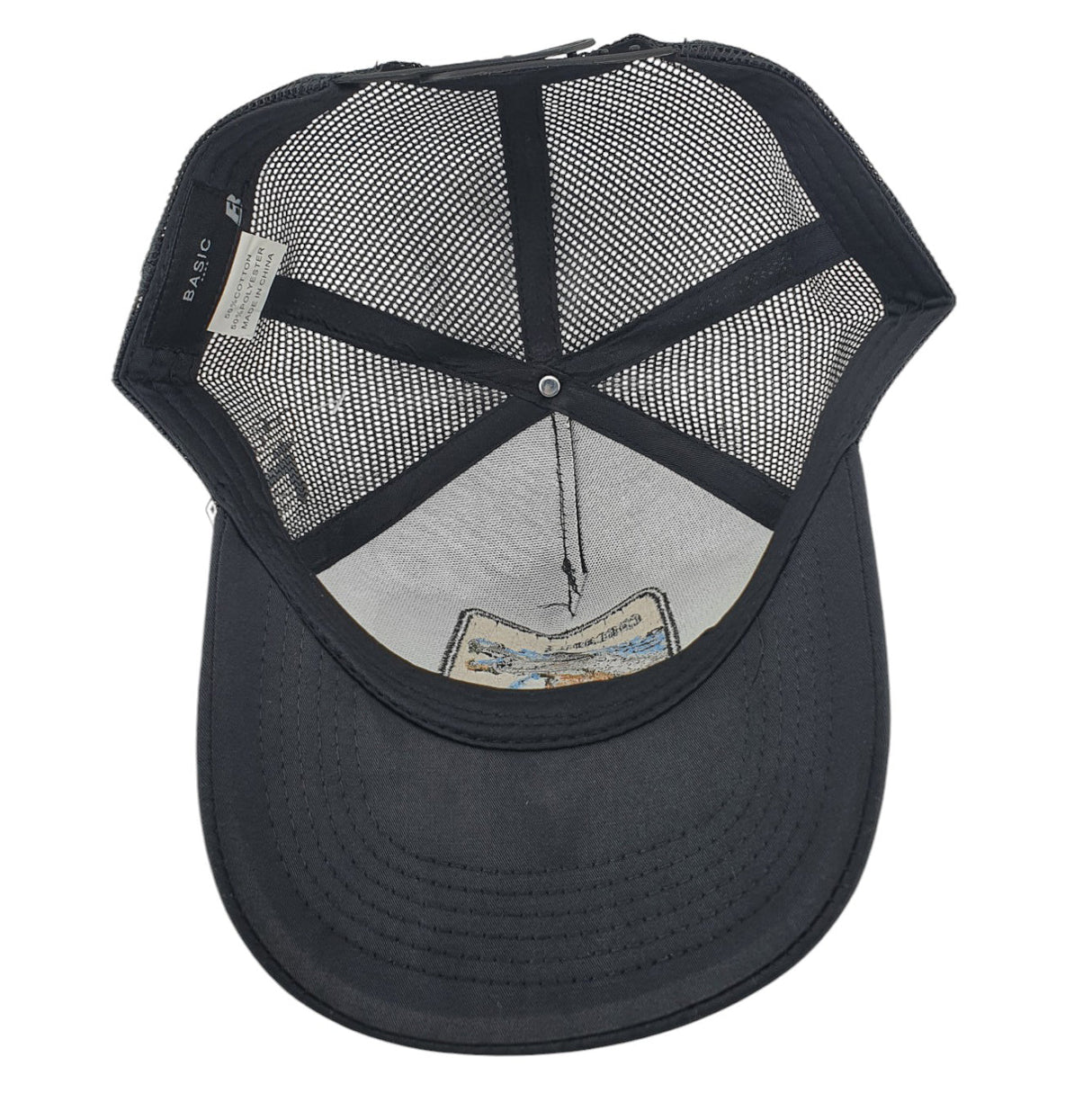 Gorras Basic Cap Con malla trasera Cocodrilo Crocodile Frente Negro