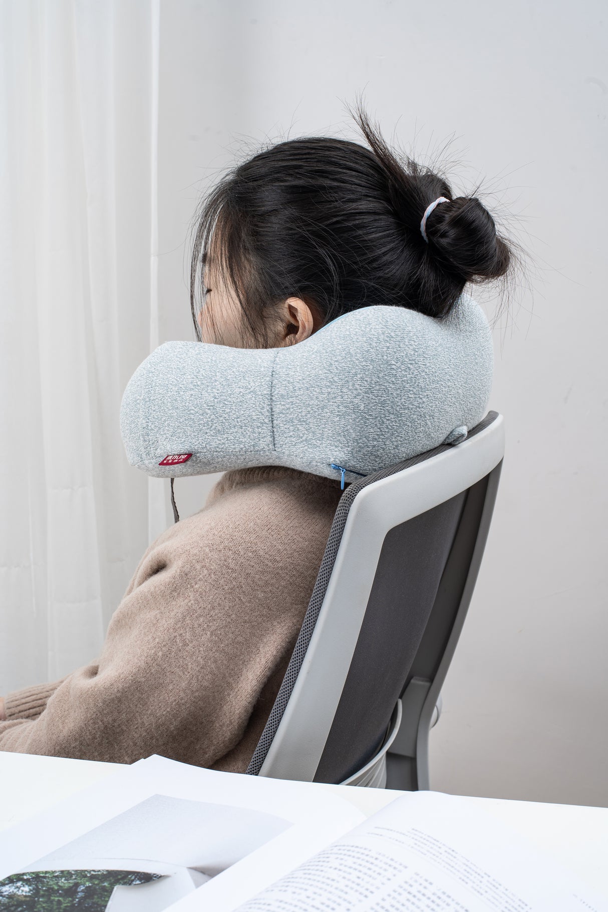 KLW-05 Almohadas de viaje para aviones, almohada de soporte para cuello y cabeza en forma de U