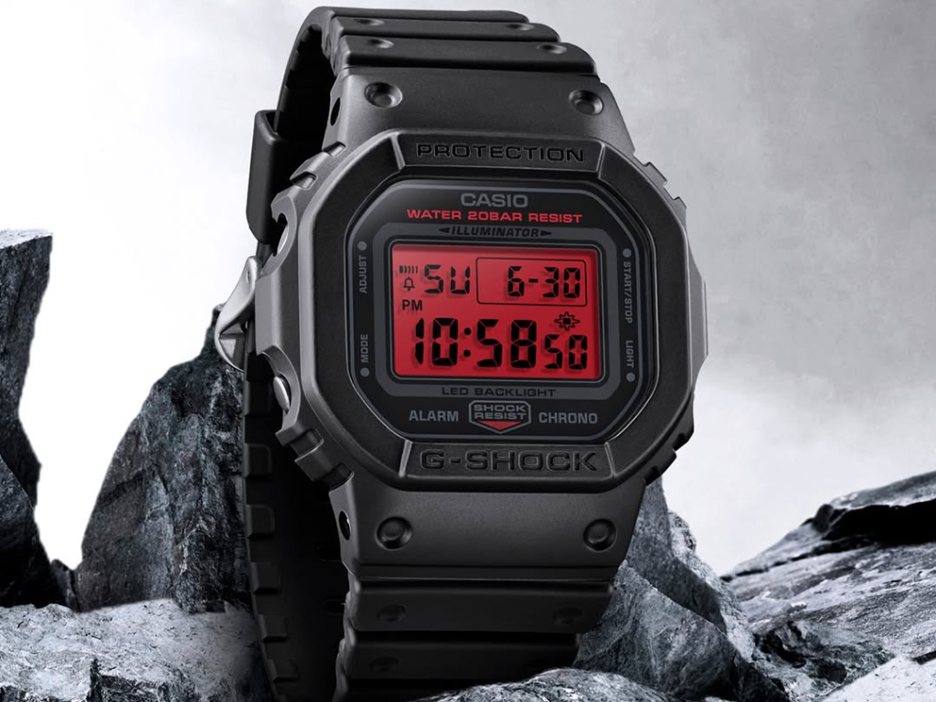 DW-5600 Reloj G-Shock Pulsera de Caucho para Hombre Digital