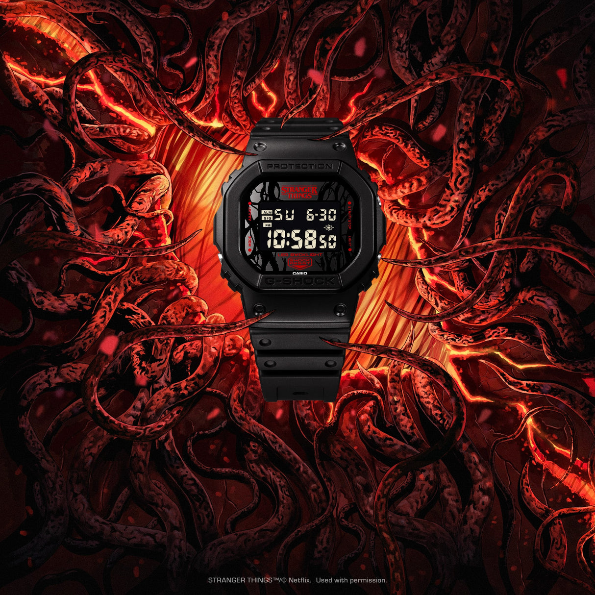 DW-5600STT-1 Reloj G-Shock Stranger Things unisex correa de caucho