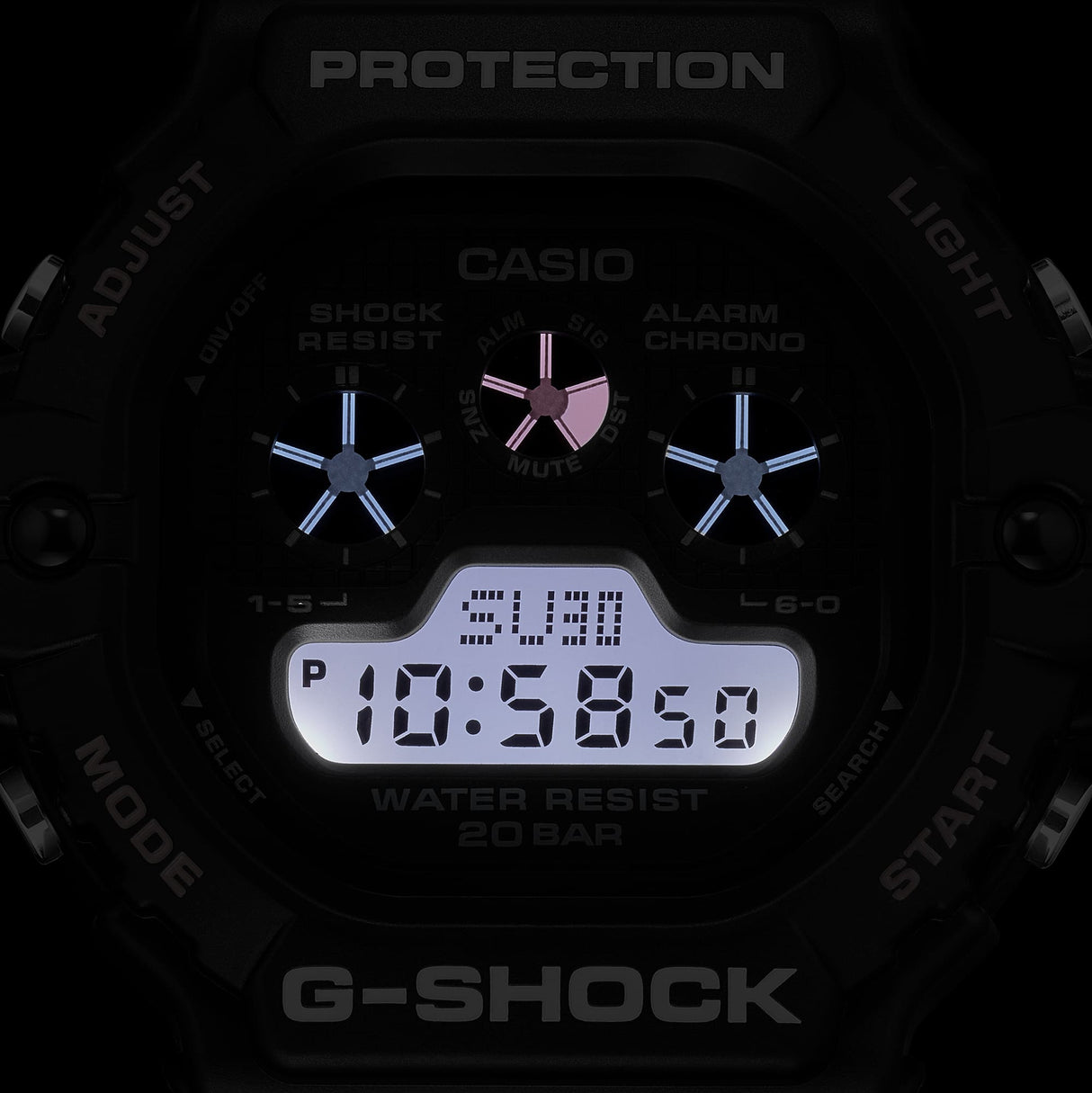 DW-5900 G-Shock Reloj para Hombre Digital Pulsera de Caucho