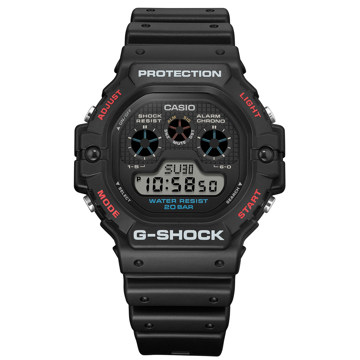 DW-5900 G-Shock Reloj para Hombre Digital Pulsera de Caucho