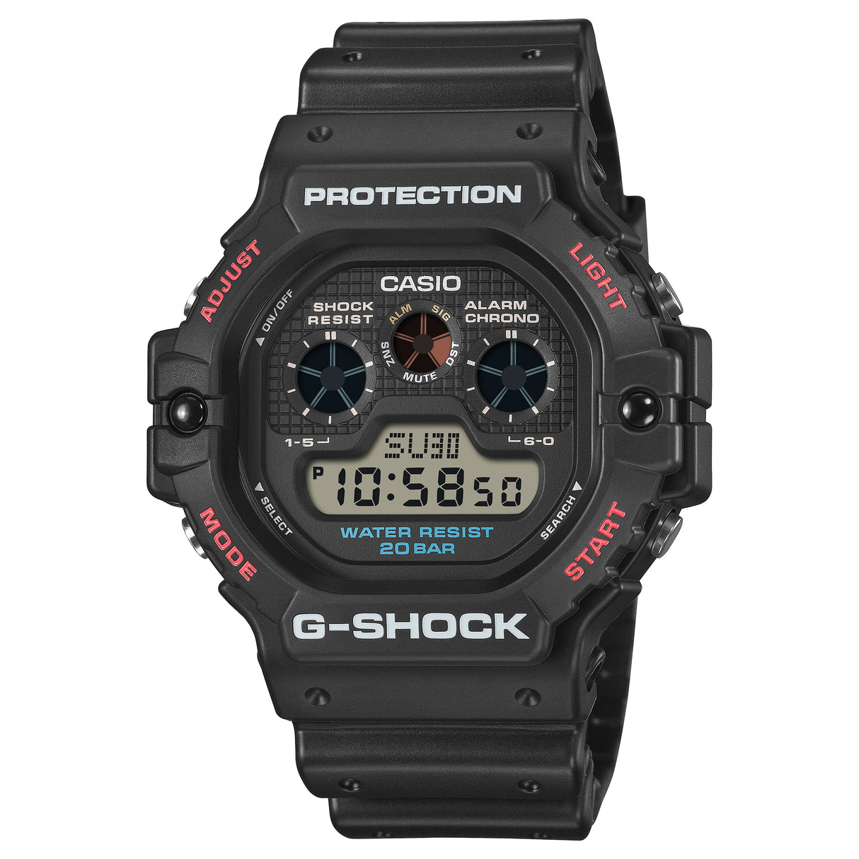 DW-5900 G-Shock Reloj para Hombre Digital Pulsera de Caucho