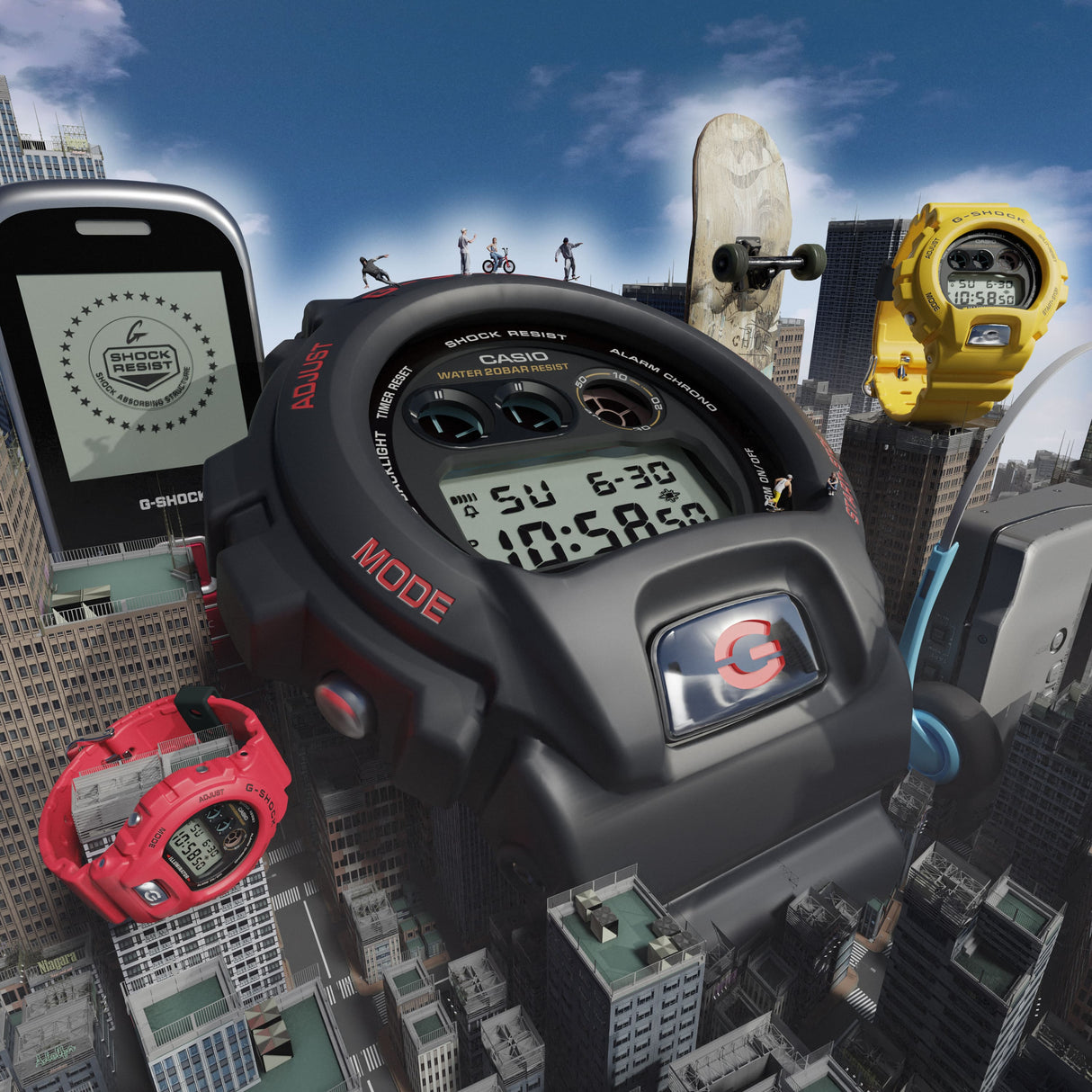 DW-6900 Reloj G-Shock Pulsera de Caucho para Hombre Digital