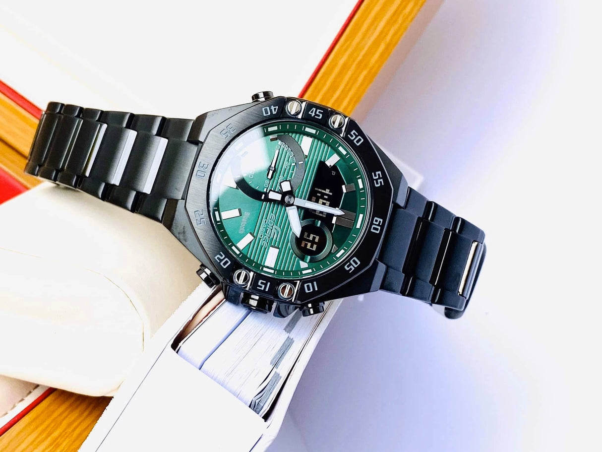 ECB-10 Reloj Edifice Análogo y digital para Caballero Pulsera de Metal Bluetooth