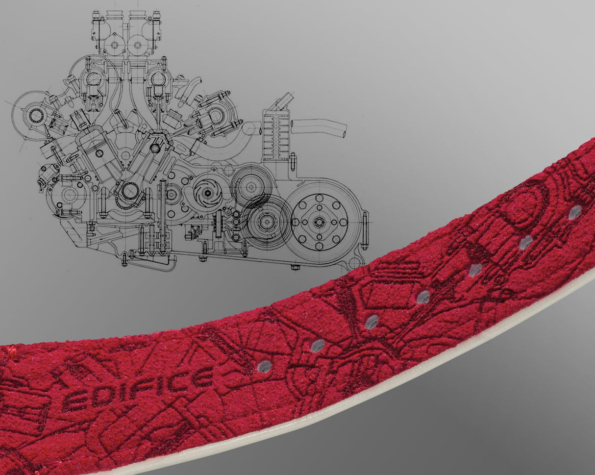 ECB-2300HR-1A Reloj Edifice Sospensione de hombre banda de piel