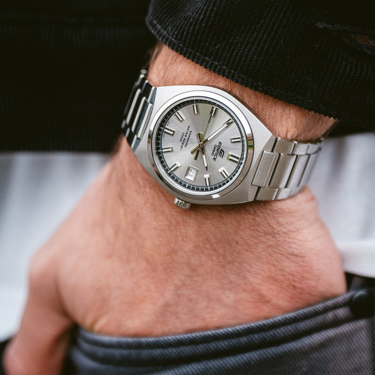 EFB-109D Reloj Edifice de hombre pulsera de metal