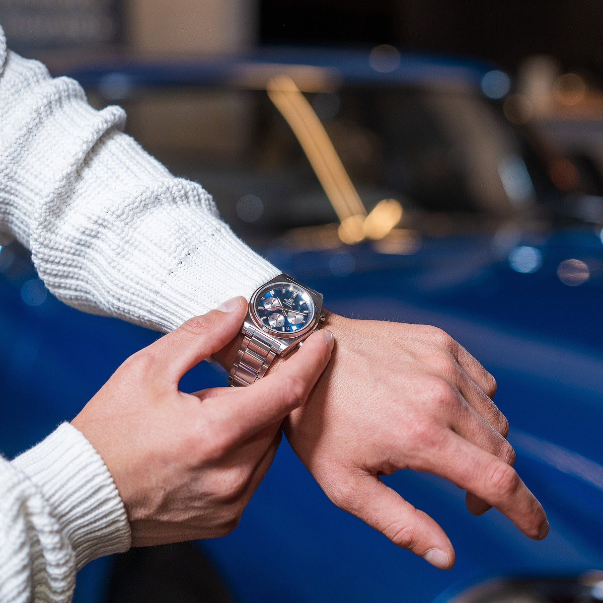 EFB-730 Reloj Edifice Sapphire de hombre correa de metal 47 mm