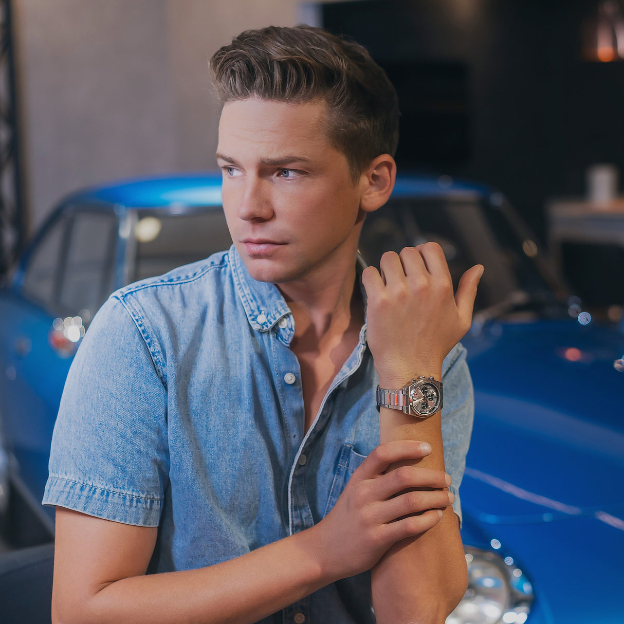 EFB-730 Reloj Edifice Sapphire de hombre correa de metal 47 mm