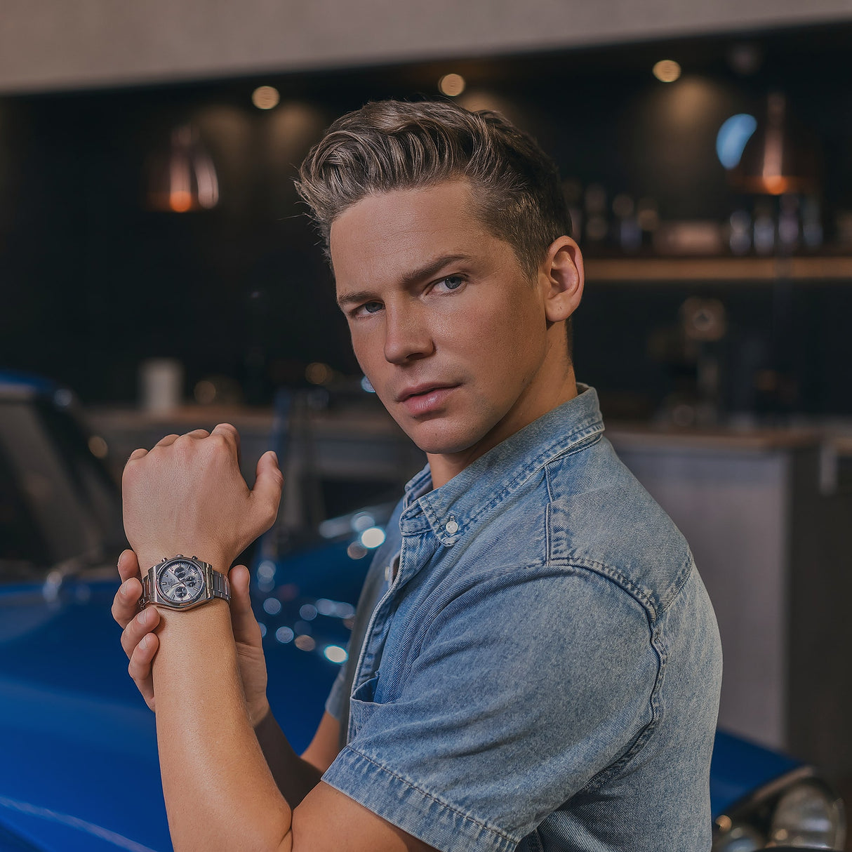 EFB-730 Reloj Edifice Sapphire de hombre correa de metal 47 mm