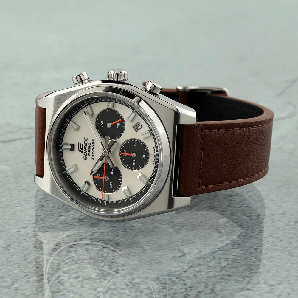 EFB-730L Reloj Edifice de hombre pulsera de cuero