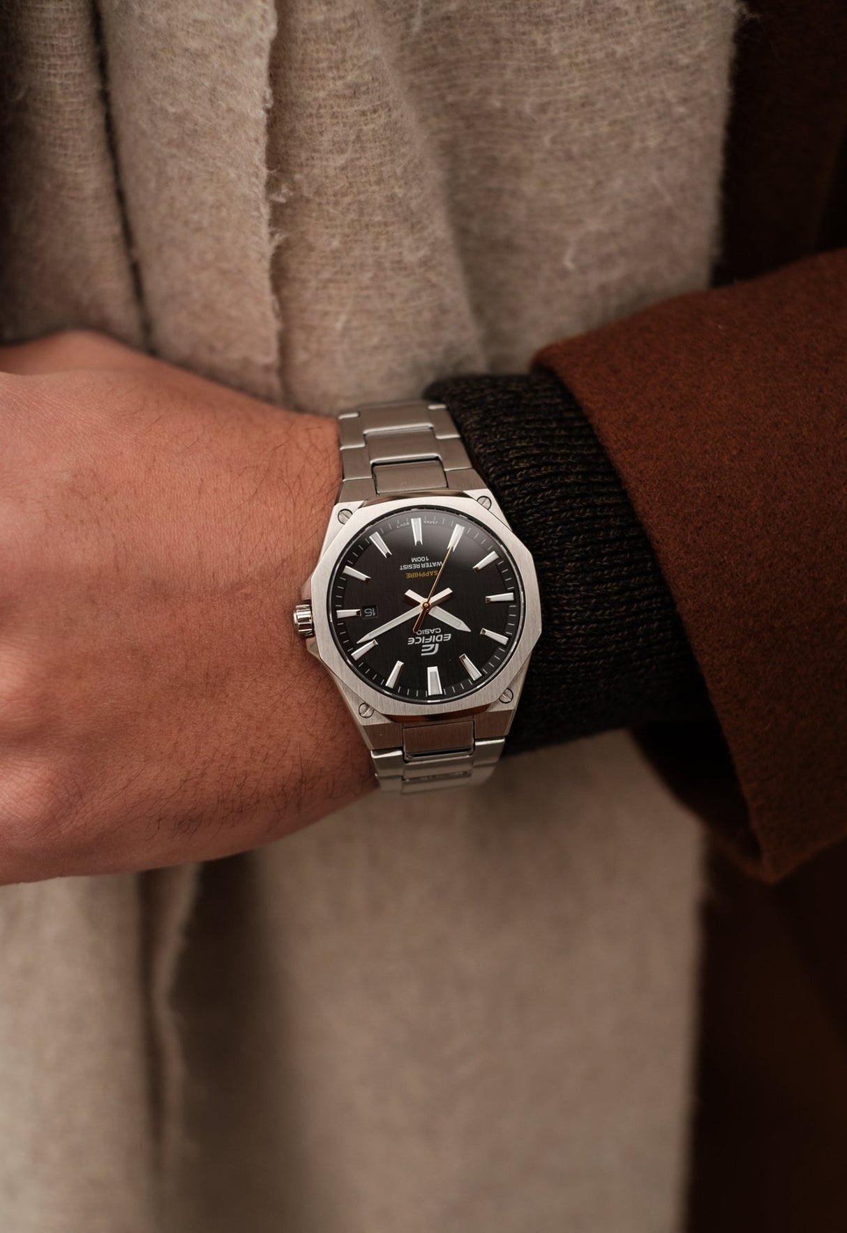 EFR-S108D Edifice Reloj para Hombre Pulsera de Metal Análogo