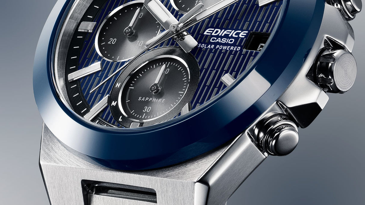 EFS-S650D Reloj Edifice de caballero banda de metal energía solar