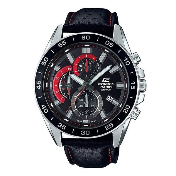 EFV-550L Reloj Edifice de hombre pulsera de cuero
