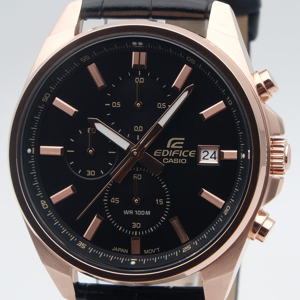 EFV-610 Reloj Edifice de hombre pulsera de cuero 49 mm