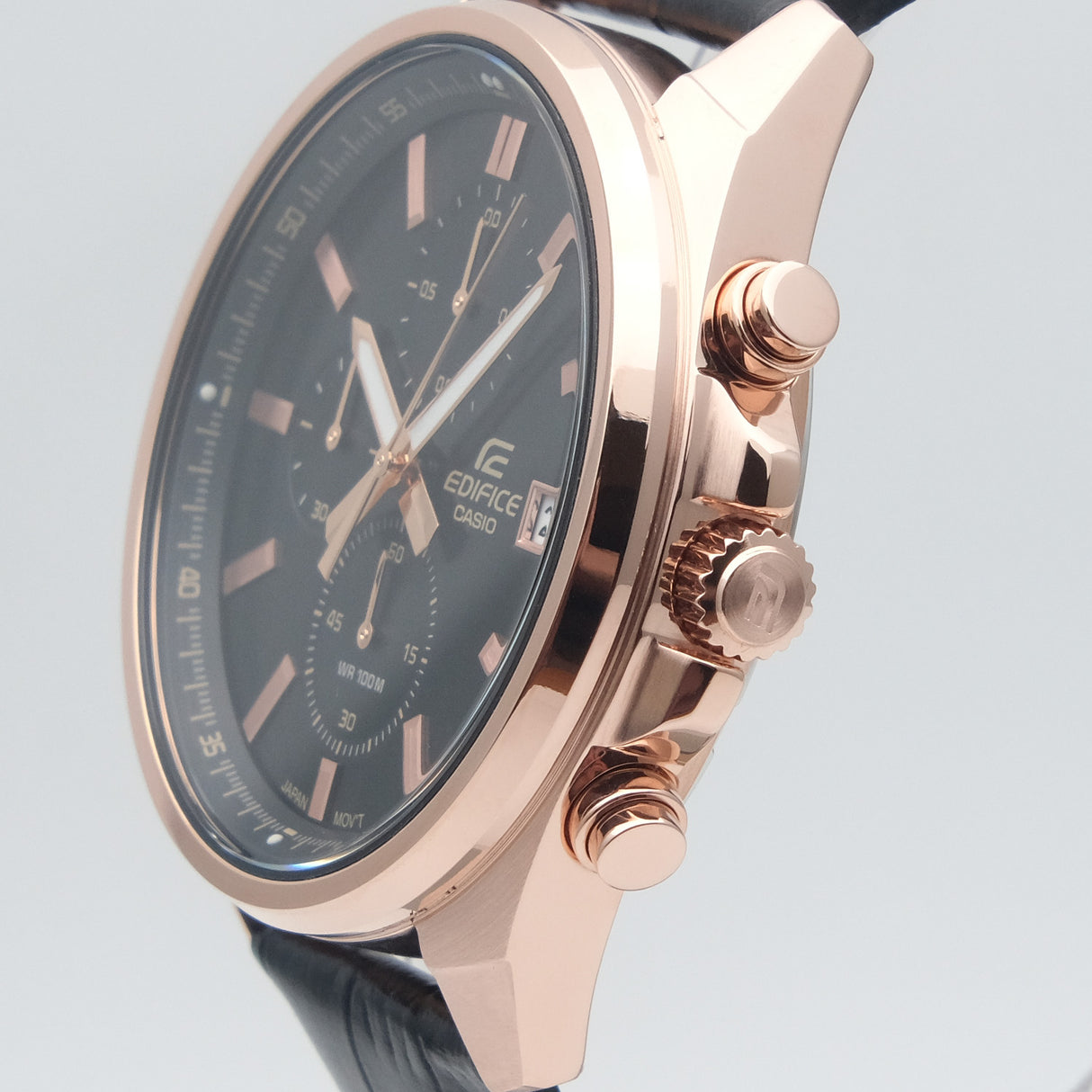 EFV-610 Reloj Edifice de hombre pulsera de cuero 49 mm