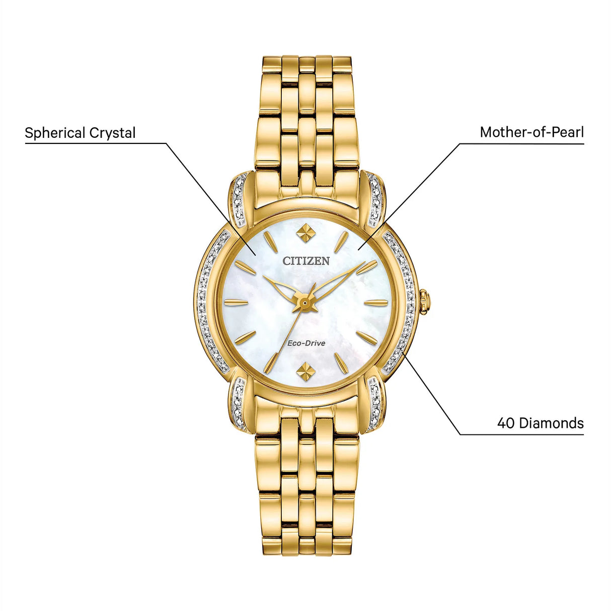 EM0692-54D Reloj Citizen Jolie de dama pulsera de metal