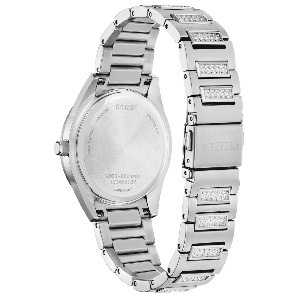 EM1020-57L Reloj Citizen Silhouette Crystal de dama pulsera de metal 34 mm