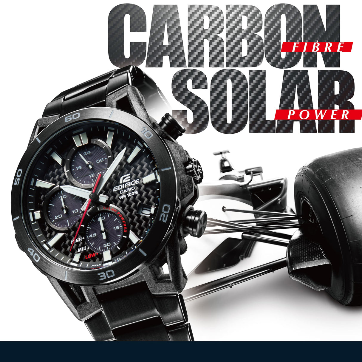 EQS-960 Reloj Edifice para hombre pulsera de caucho
