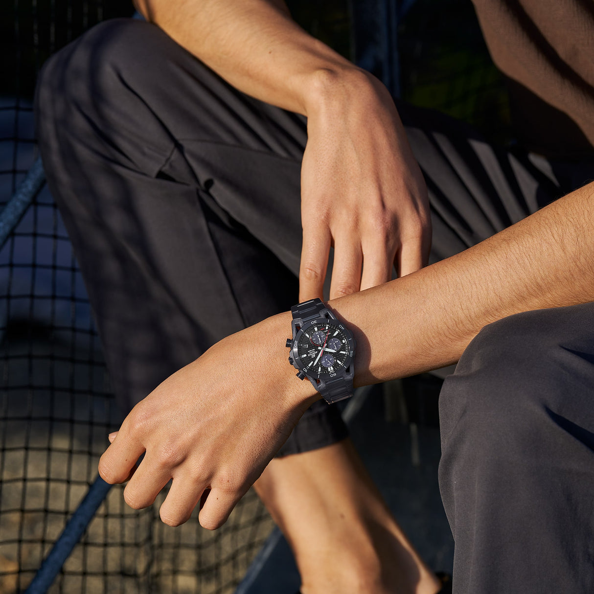 EQS-960 Reloj Edifice para hombre pulsera de caucho