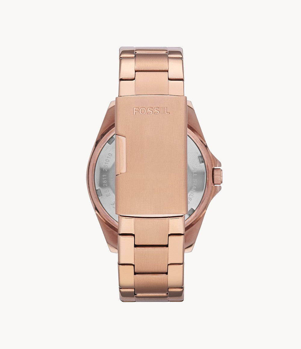 Reloj Fossil Riley de dama correa de acero inoxidable 38 mm