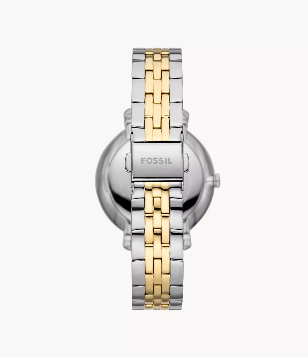 Reloj Fossil Jacqueline Solar y Lunar de mujer correa de metal