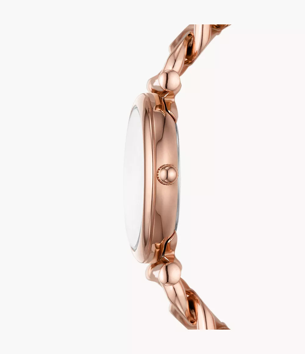 Reloj Fossil Carlie de dama correa de metal