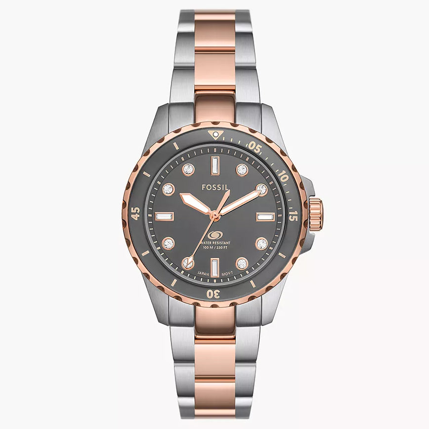 Reloj Fossil Blue Dive para mujer pulsera de metal