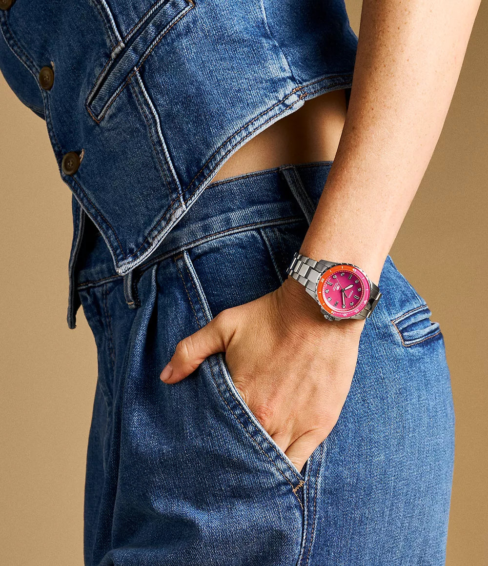 Reloj Fossil Blue Dive para mujer pulsera de metal