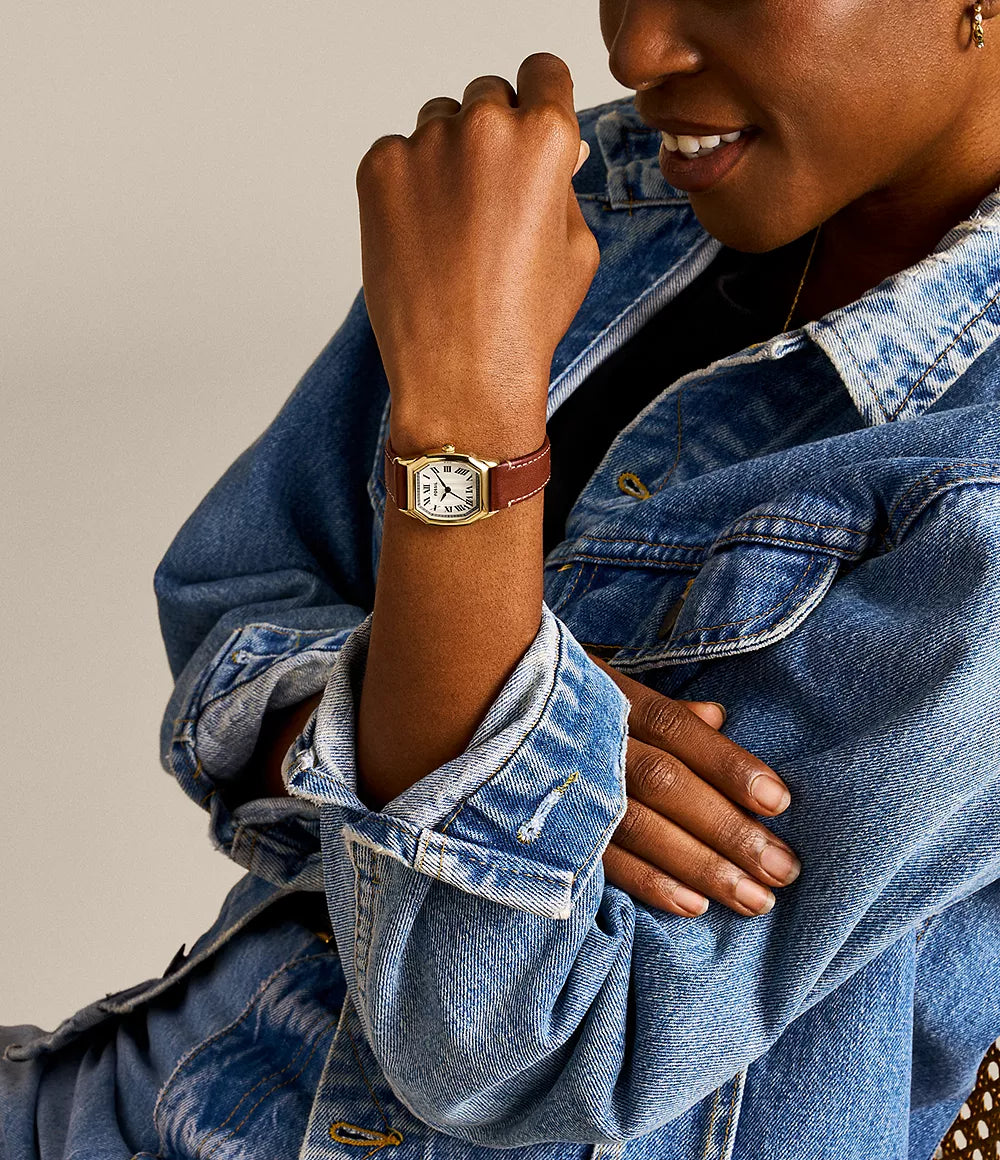 Reloj Fossil Harlow de dama correa de piel 27 mm